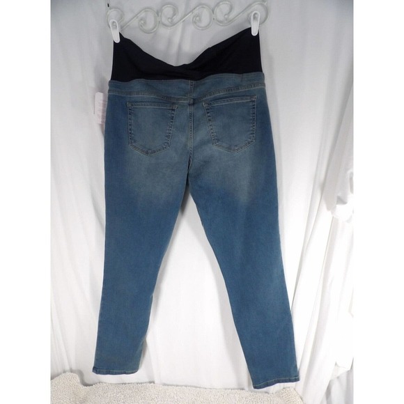 Isabel Maternity By Ingrid & Isabel Womens Blue Maternity Jeggings Jeans 16/33R - Picture 2 of 8